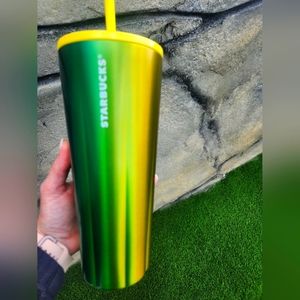 Starbucks Venti Tumbler Yellow and Green